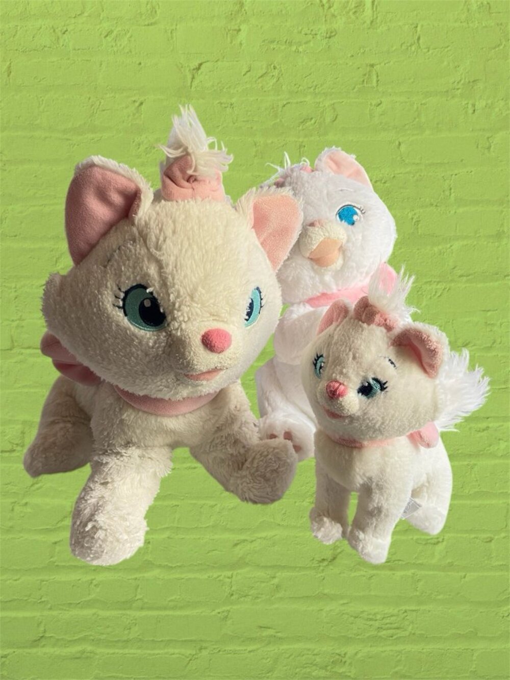 Disney Store Authentic Aristocats Marie Plush Bundle of Three 12" 10" & 6"